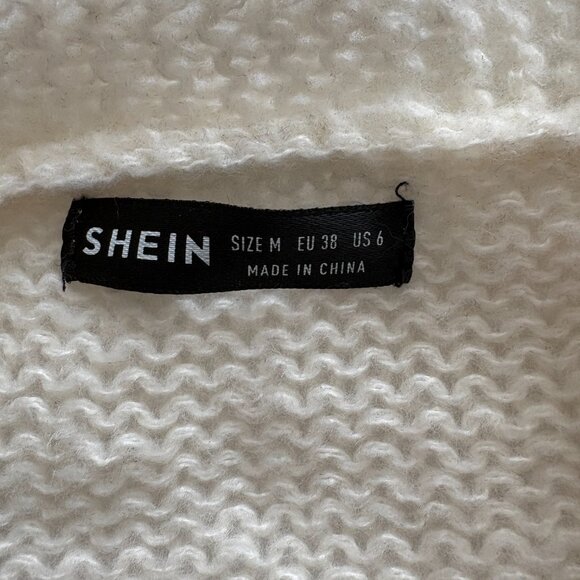 SHEIN Women's Off-White Cardigan with Cherry Print Size Medium - Picture 4 of 8